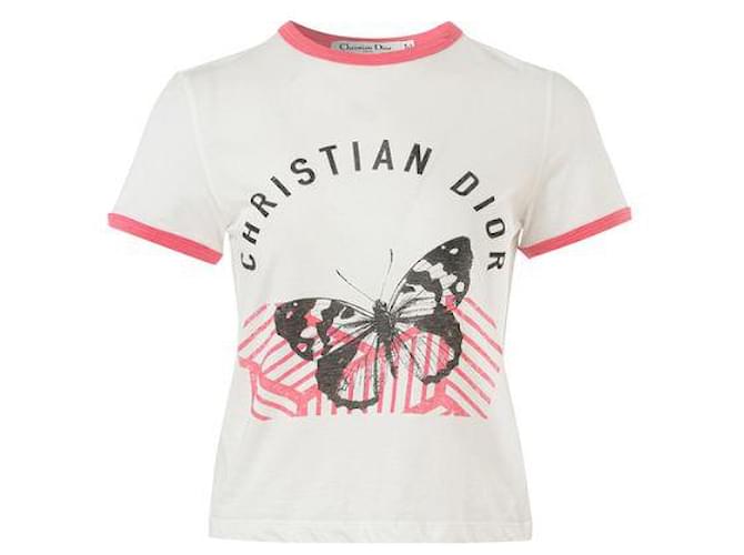 T-shirt Dior Femme Coton Lin Blanc  ref.1285753