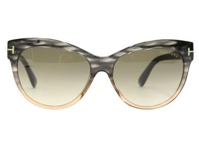 Tom Ford "Lily" Cateye Sunglasses Brown Acetate  ref.1285798