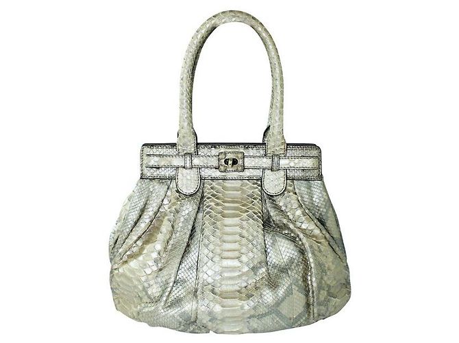 Zagliani Puffy Python Óxido Grigio Dourado