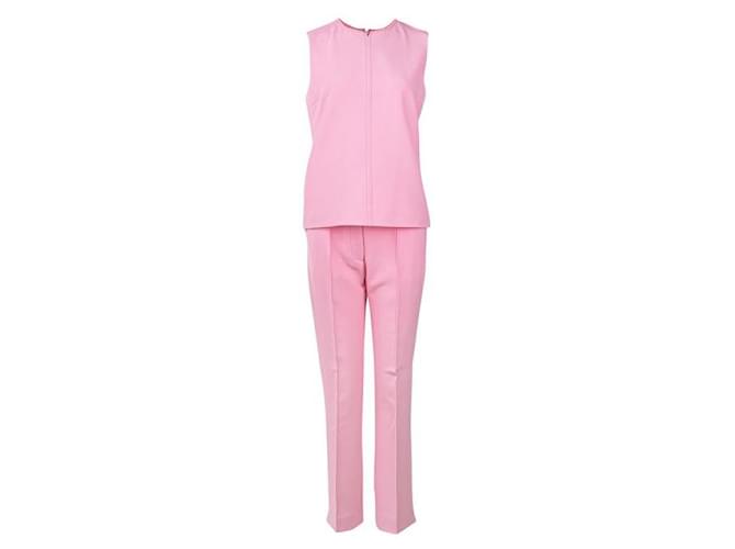 Victoria, Victoria Beckham Tailored Tank Top Pink Polyester Wool Elastane  ref.1285805