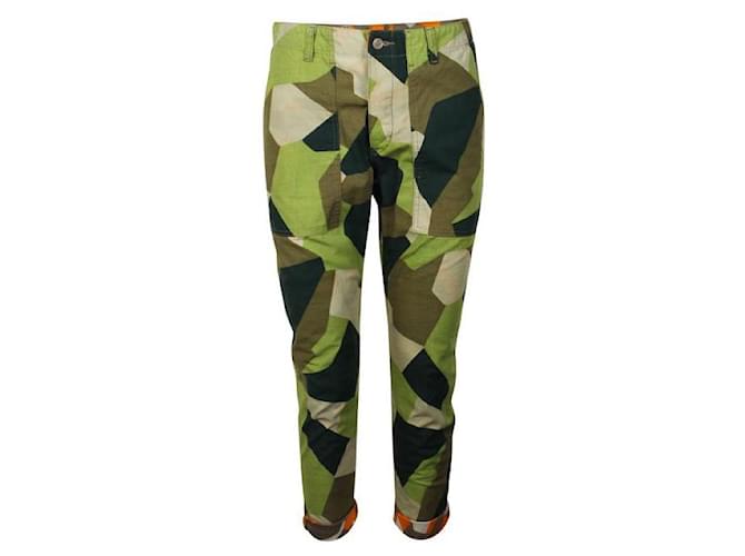 Pantaloni con stampa verde ZUCCA Cotone  ref.1285834