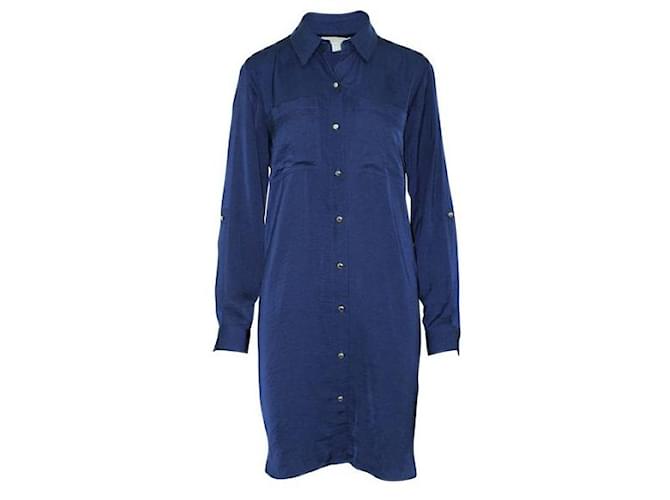 Michael Michael Kors Navy Blue Shirt Dress Polyester  ref.1285843