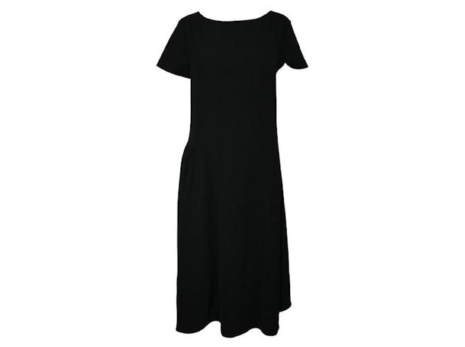 Vestido negro con pliegues laterales de Acne Studios Poliéster  ref.1285845