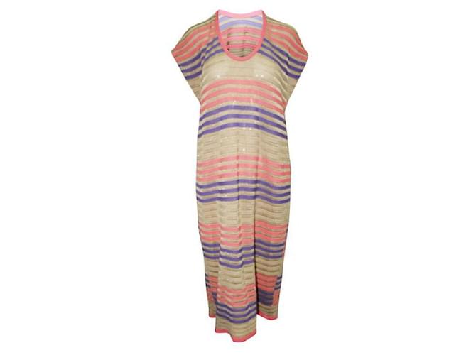 Pleats Please Colorful Striped Dress Multiple colors Polyester  ref.1285852