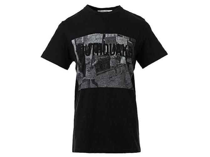 Dior T-shirt Tremblement de Jeunesse Coton Lin Noir  ref.1285899