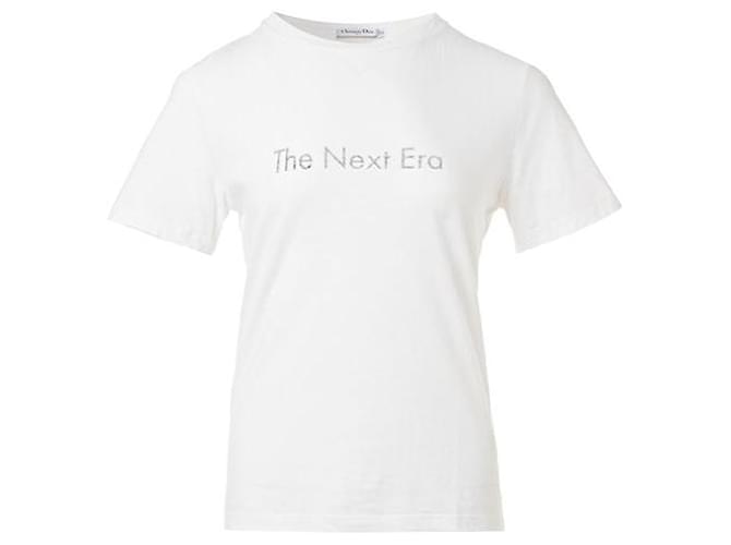 Dior Camiseta La próxima era Blanco Algodón Lino  ref.1285900