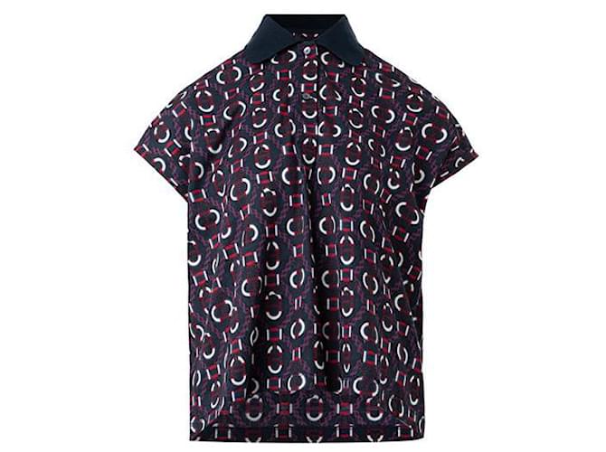 Hermès Camisa de colarinho estampado Multicor Algodão  ref.1285901