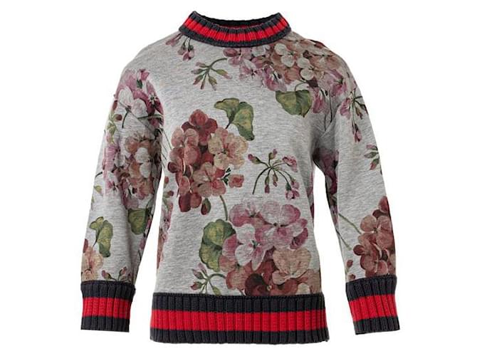 Gucci Grey Print Neoprene Sweatshirt Multiple colors Modal  ref.1285909