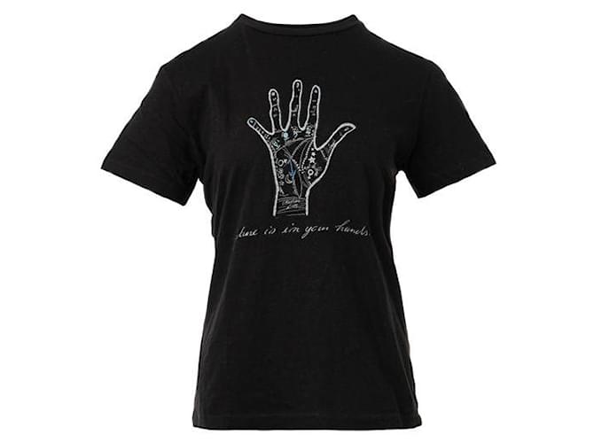 Dior Camiseta O futuro está em suas mãos Preto Algodão Linho  ref.1285910