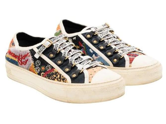 Walk'n'Dior Patch Embroidery Sneakers Multiple colors Cotton  ref.1285916