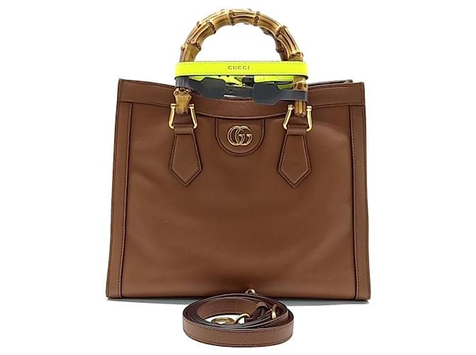 Gucci Diana Bamboo Tote Bag Small (660195) Brown  ref.1285930