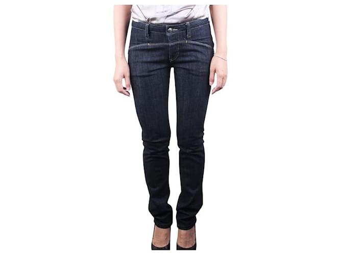 Autre Marque DESIGNER CONTEMPORANEO Jeans skinny a vita alta Blu Cotone Elastan  ref.1285937