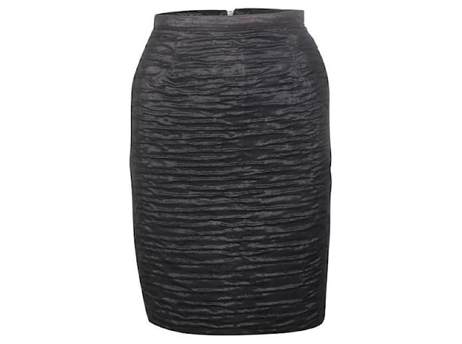 DOLCE & GABBANA Black Metalic Fabric Skirt Polyester Viscose Polyamide  ref.1285954