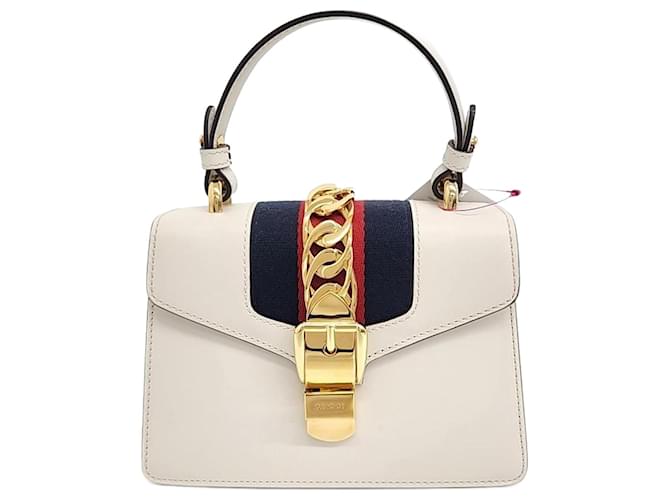 Gucci  Sylvie Mini Tote Crossbody Bag Cream  ref.1285984