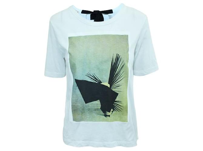 T-shirt Marni con stampa x collaborazione Ruth van Beek Bianco Cotone  ref.1286030