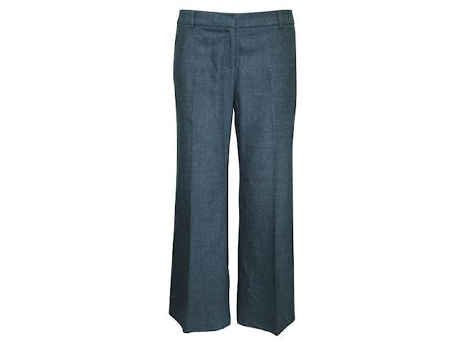 Pantalones de oficina de lana gris de Burberry London Cachemira Elastano Angora  ref.1286036