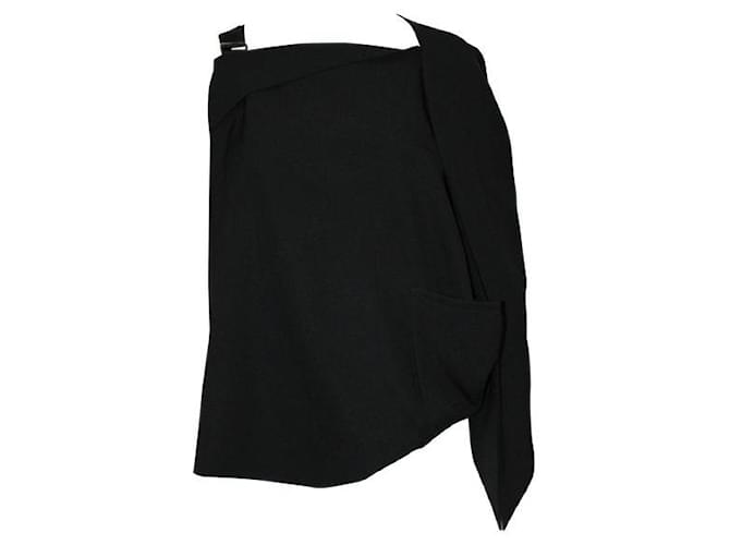 Issey Miyake Overszied Asymmetric Black Top Polyester  ref.1286046