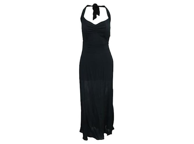 REFORMATION Black Maxi Dress with Front Opening  ref.1286047
