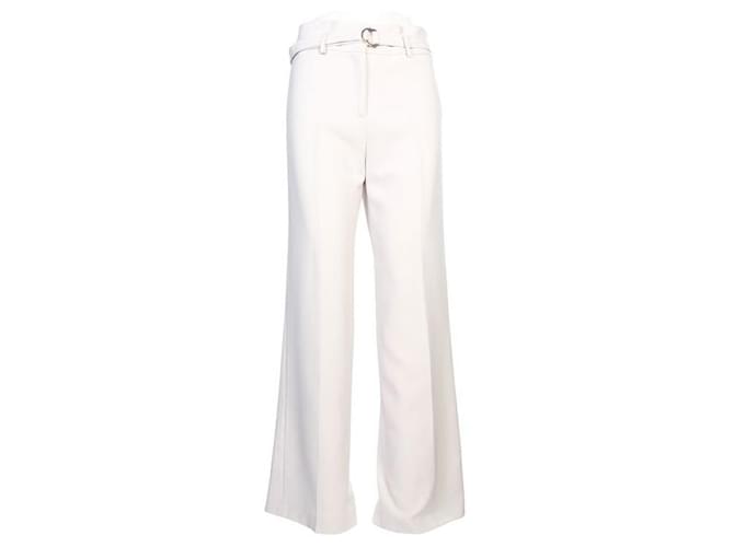 Autre Marque CONTEMPORARY DESIGNER Chalk Pants White Polyester Triacetate  ref.1286070