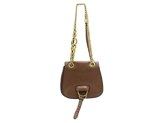 Miu Miu Brown Madras Dahlia Shoulder Bag Leather  ref.1286084