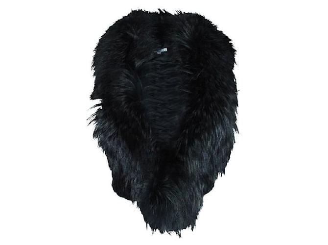 Autre Marque Contemporary Designer Natural Rabbit And Racoon Fur Vest Black  ref.1286090
