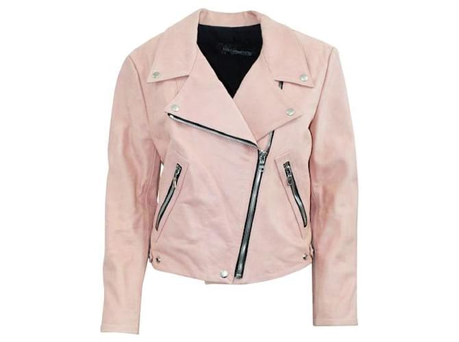 Reformation Light Pink Leather Jacket  ref.1286094