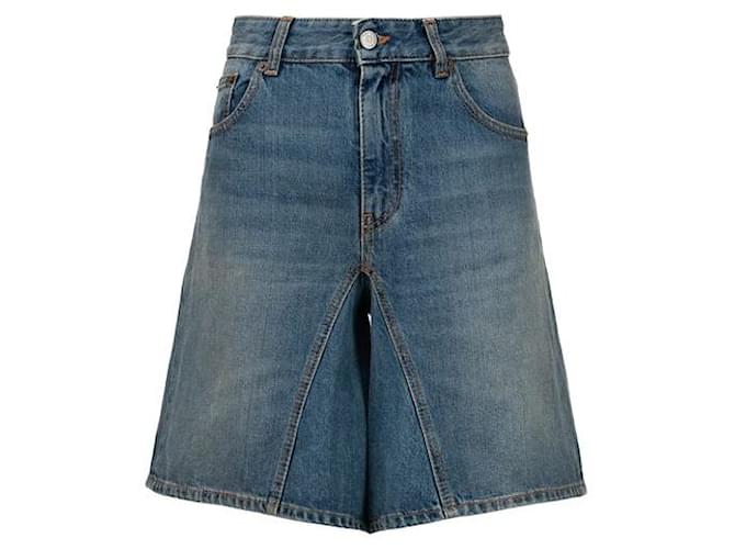 Maison Martin Margiela Denim-Culotte-Shorts mit weitem Bein Baumwolle  ref.1286099