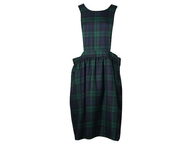 Comme Des Garcons CDG Green Checkered Dress Wool  ref.1286142
