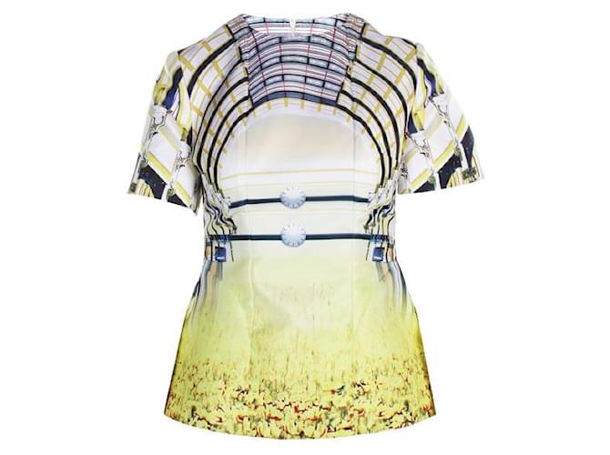 MARY KATRANTZOU Bluse mit buntem Print Mehrfarben Polyester  ref.1286193