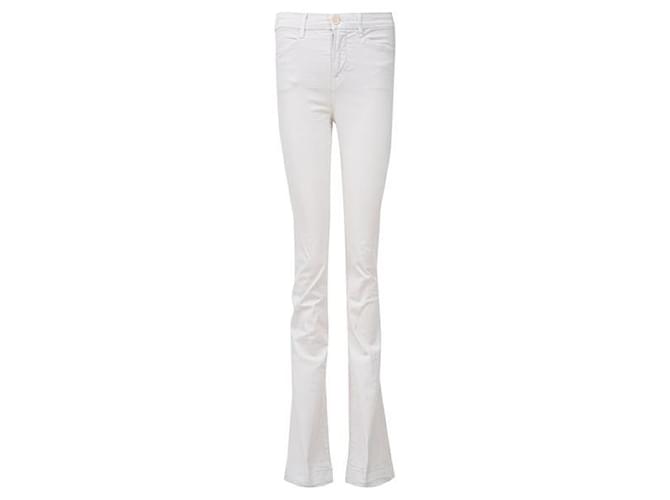 Autre Marque DESIGNER CONTEMPORANEO Jeans svasati color kaki Beige Cotone Poliestere Elastan  ref.1286194