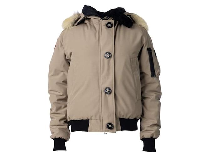 Autre Marque CONTEMPORARY DESIGNER Chilliwack Fur-Trimmed Jacket Beige Cotton Polyester Nylon  ref.1286228
