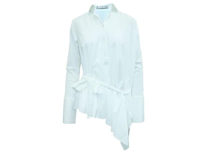 Autre Marque Camisa de popeline branca com cinto CONTEMPORARY DESIGNER Branco Algodão  ref.1286240