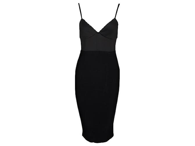 Autre Marque CONTEMPORARY DESIGNER Black Bodycon Dress Polyester  ref.1286261