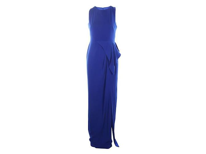 Autre Marque MIKAEL AGHAL  Maxi Dress Blue Suede Polyester  ref.1286277