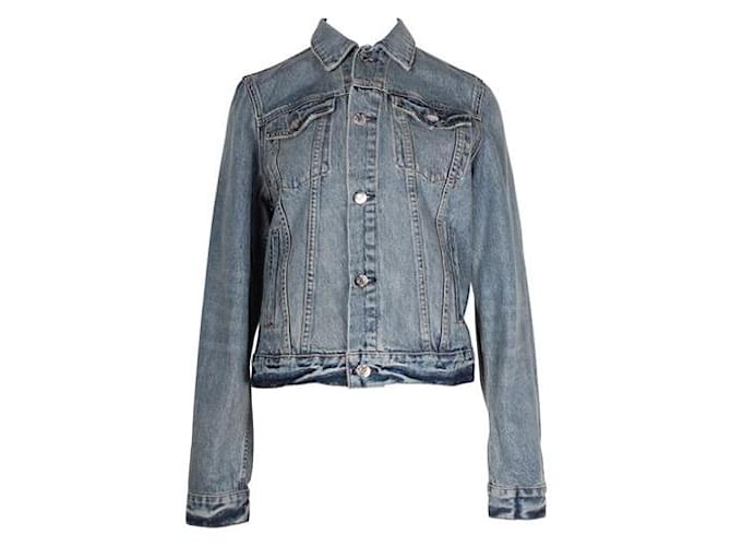 Helmut Lang Giacca di jeans con spalla quadrata Cotone  ref.1286295