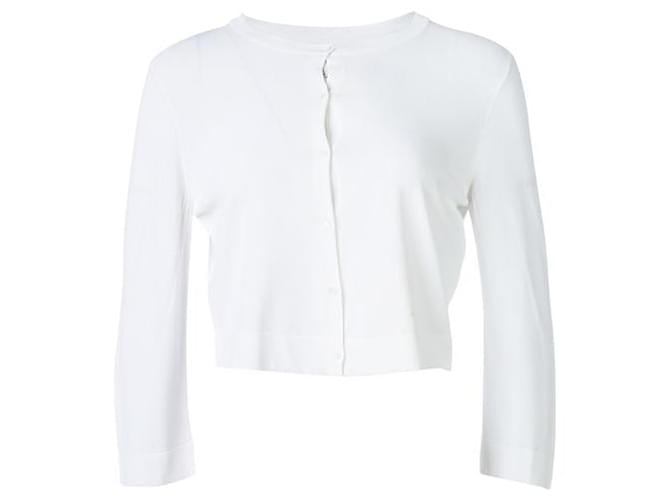 Alaïa ALAIA Viscose Cardigan (White) Polyester  ref.1286339