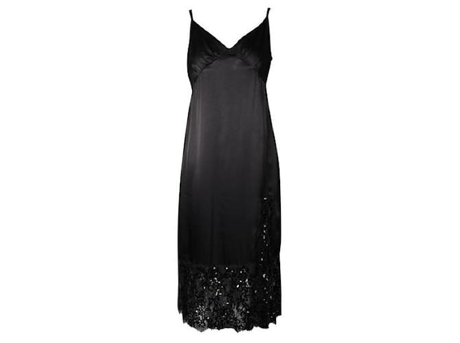 Michael Michael Kors Black Dress with Sequined Bottom Viscose  ref.1286370