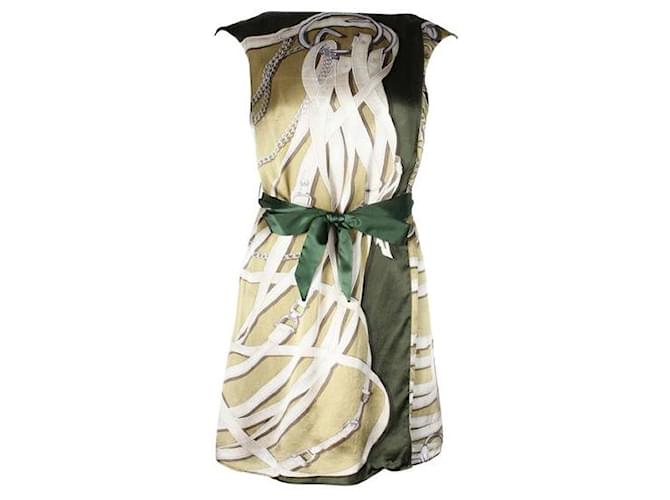 MARC JACOBS Grünes Kleid mit Taillenschnürung Polyester  ref.1286376
