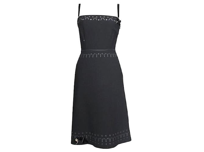 PRADA Black Prada Dress Wool  ref.1286396