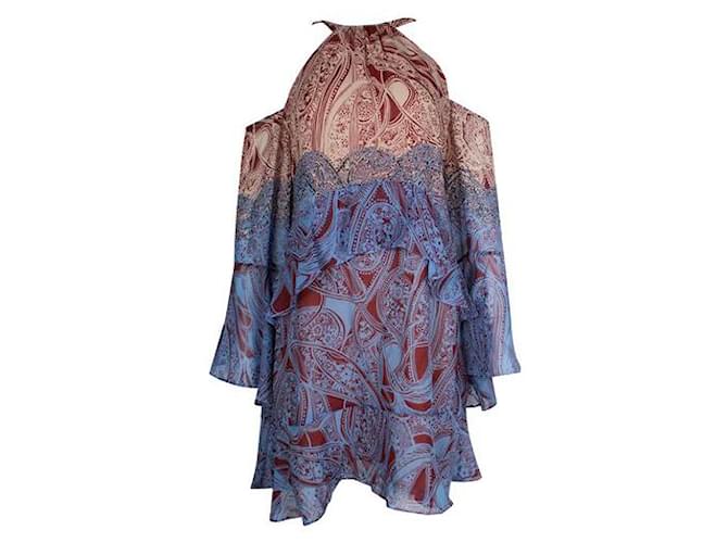 Autre Marque Contemporary Designer Multicoloured Mariah Ruffle Halter Dress Multiple colors Polyester  ref.1286443