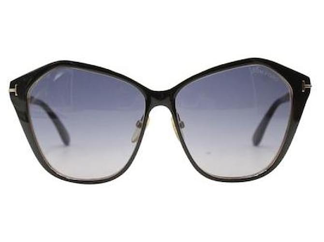 Tom Ford gafas de sol negras con degradado Lena Negro Metal  ref.1286447