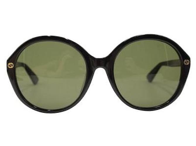 Schwarze Gucci-Sonnenbrille mit rundem Monogramm Acetat  ref.1286449