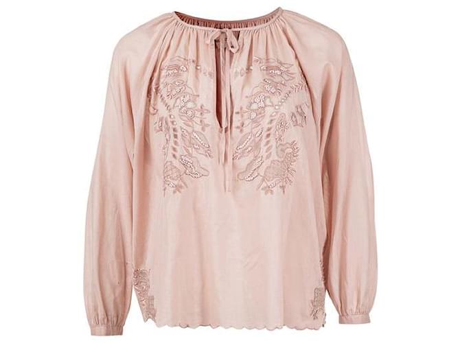 Zadig & Voltaire Peasant Blouse Pink Viscose  ref.1286456