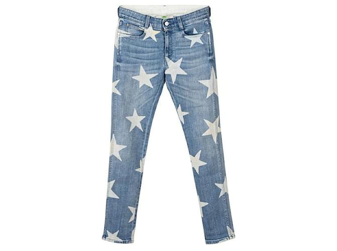 Stella Mc Cartney Stella Mccartney Jeans de cintura média bordados Algodão Poliéster Elastano Poliuretano  ref.1286468