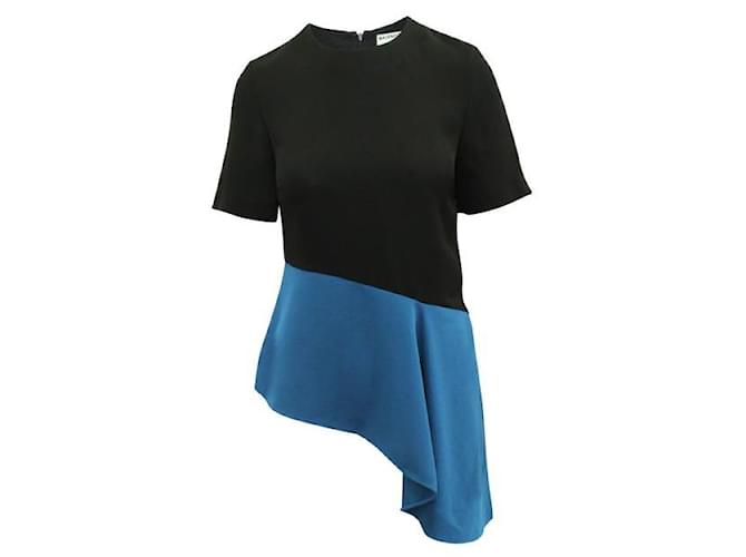 Balenciaga Black And Blue Asymmetric Top Polyester Triacetate  ref.1286474