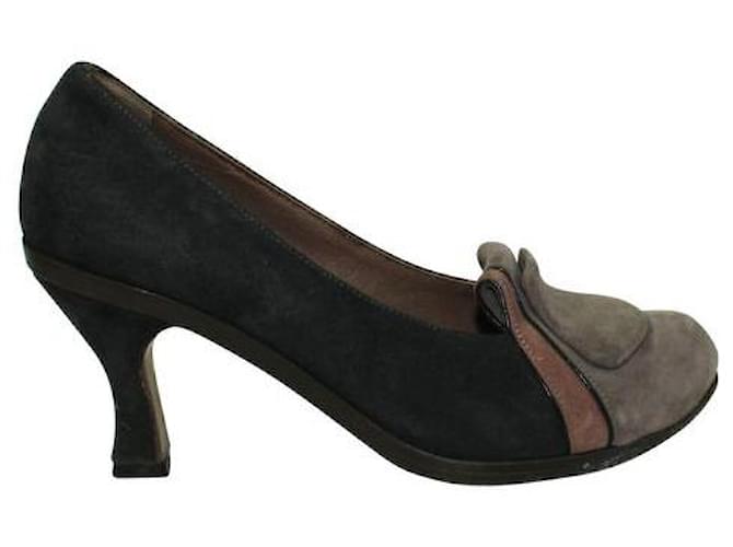 Marni Brown Suede Heels Leather  ref.1286488