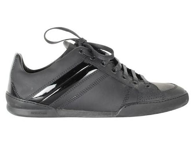 DIOR Black Rubber Sneakers Pony-style calfskin  ref.1286519
