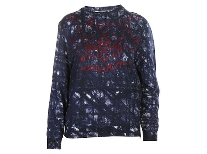 Autre Marque CONTEMPORARY DESIGNER Embroidered Sweater Navy blue Cotton  ref.1286533