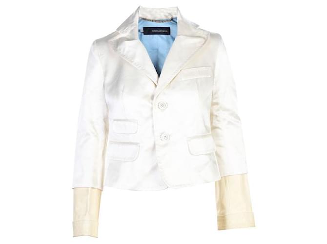 Dsquared2 Cream Jacket Flesh Silk Cotton  ref.1286543