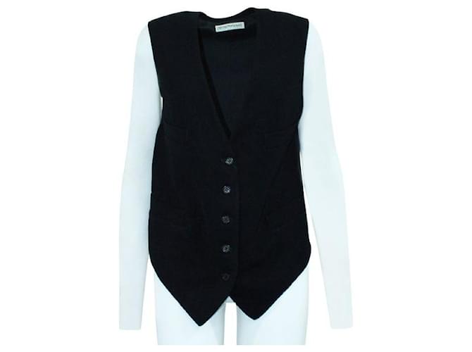 Autre Marque CONTEMPORARY DESIGNER Elegant Black Vest Wool  ref.1286561